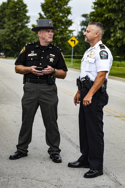 two police officers talking